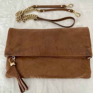 Stella & Dot Waverly Leather Three-Way Bag Dove